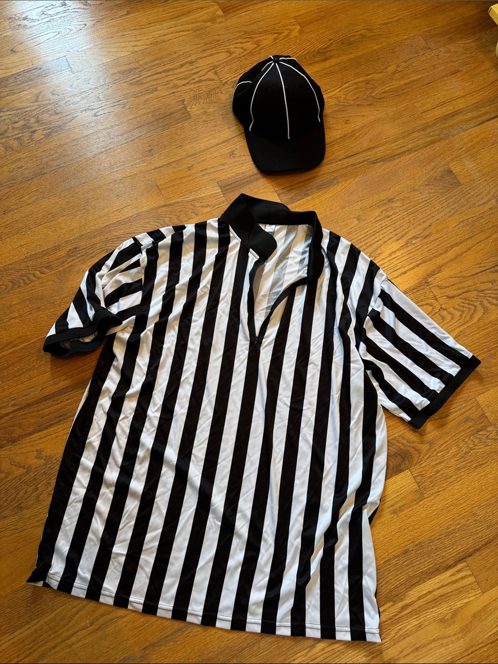 Halloween referee costume! Black & White Striped Men's Referee Shirt